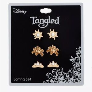 Disney Tangled Gold Earring Set